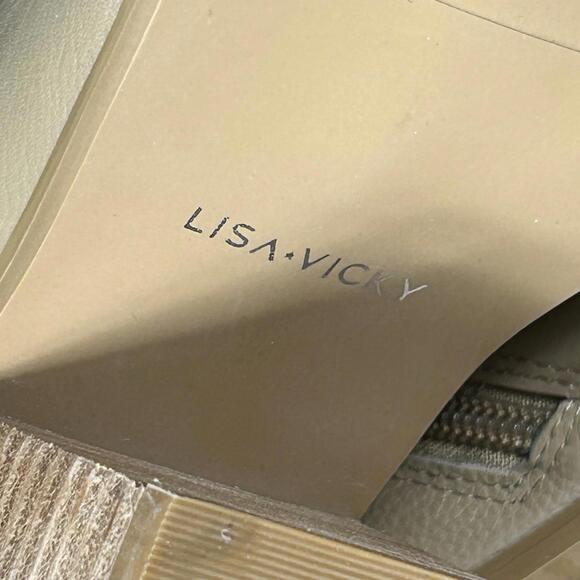 Lisa Vicky Sz 8 M Maven Western Leather Boots Tan Camel 3" Heel Side Zip Womens - Picture 8 of 8